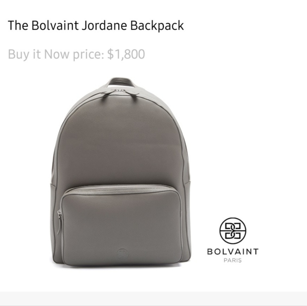 NWT BOLVAINT PARIS 100% GENUINE LEATHER JORDANE Backpack MSRP $1800 - Picture 8 of 10
